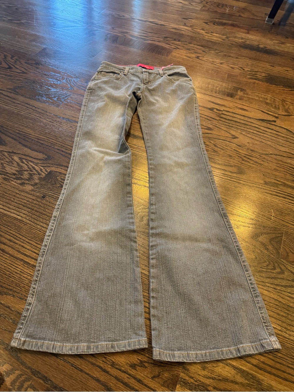 GLO jeans Women's Boot-Cut Jeans in Light Gray